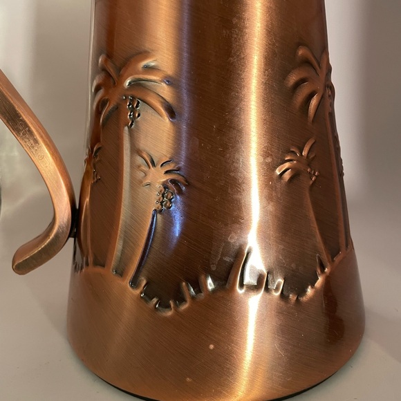 Copper Palm Tree Pitcher - Picture 2 of 13